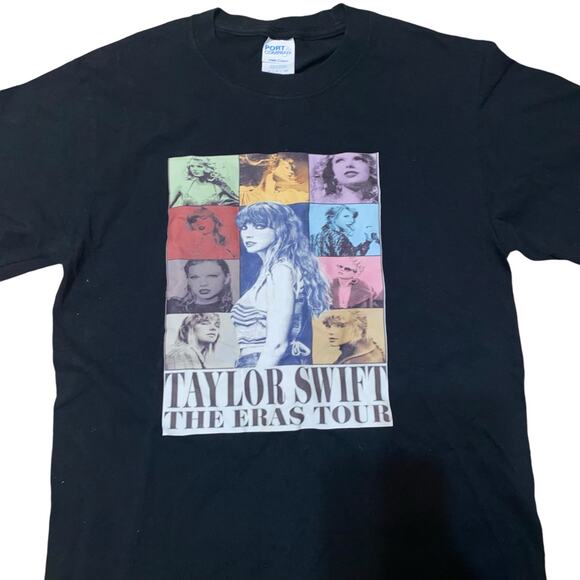 Taylor Swift The Eras Tour Black Short Sleeve Graphic Concert T-Shirt - Picture 3 of 7